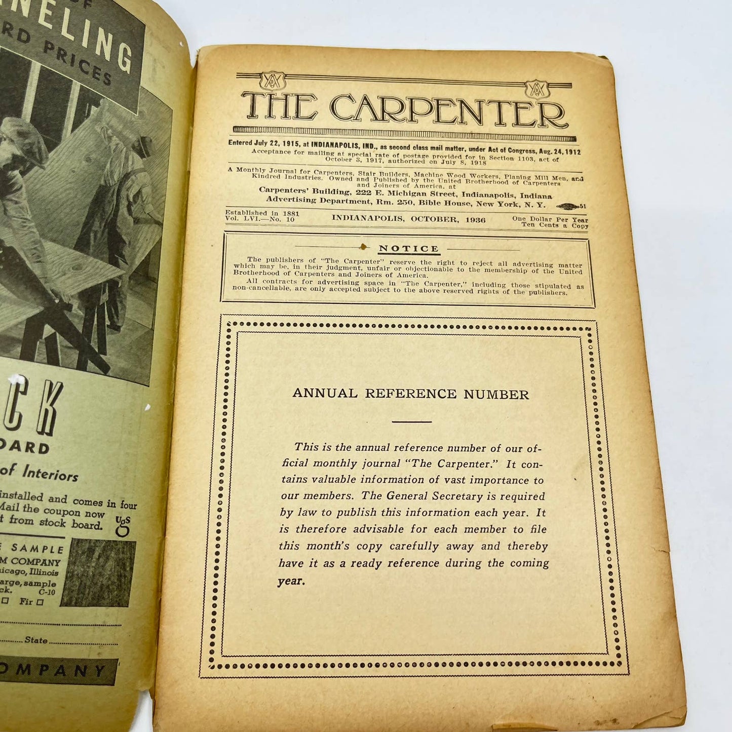 1936 October The Carpenter Magazine Vol. LVI No. 10 TF2