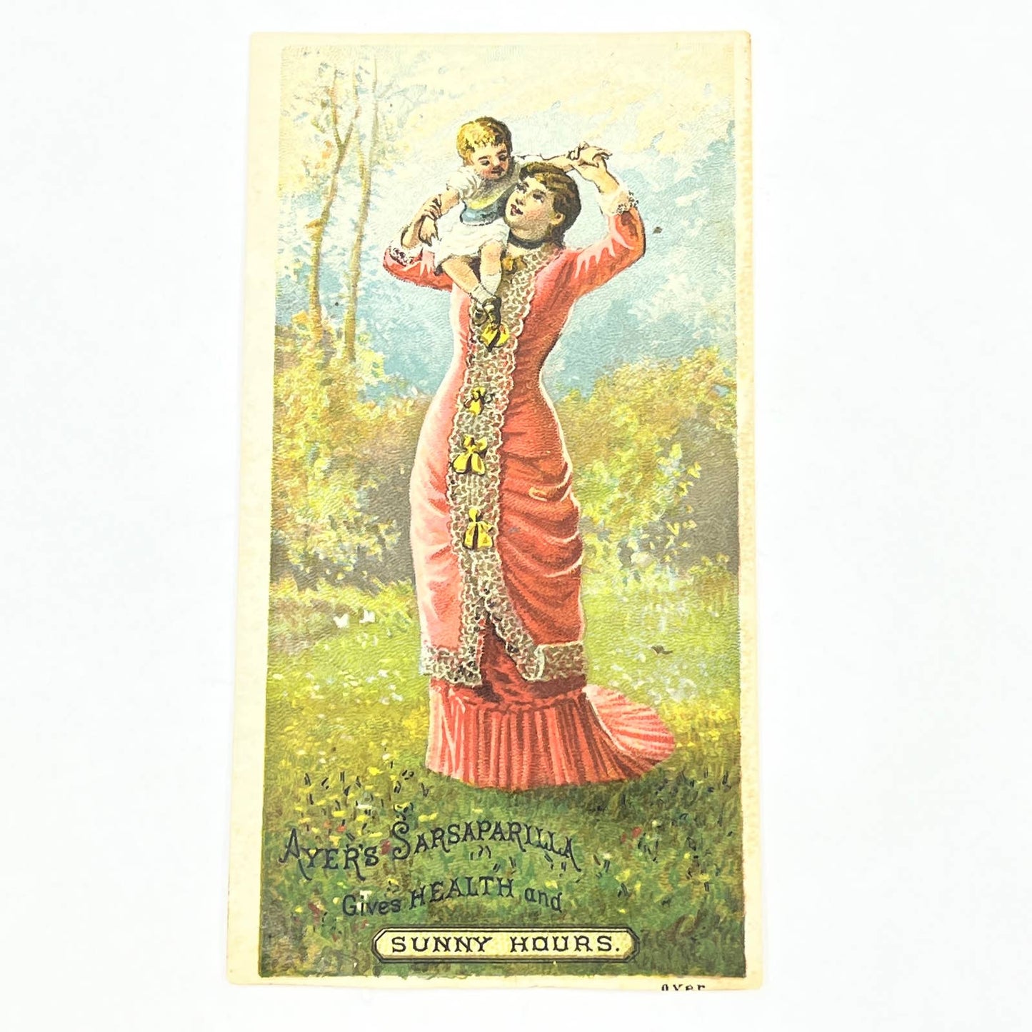 1880s Victorian Trade Card Ayer's Sarsaparilla A.F. Sherman Ludlow VT AC2