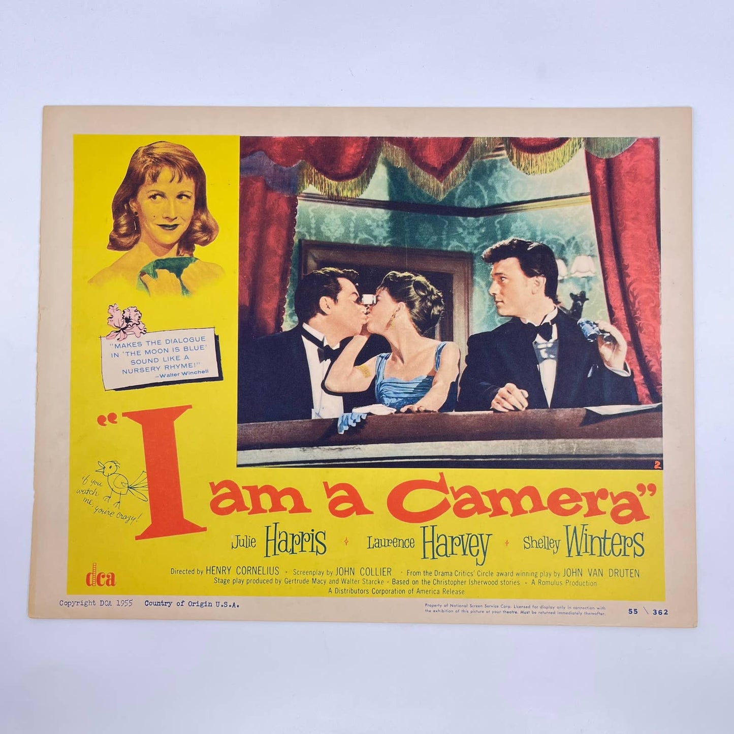 1955 I AM A CAMERA Movie Lobby Card Harris Harvey Winters 11x14” FL3