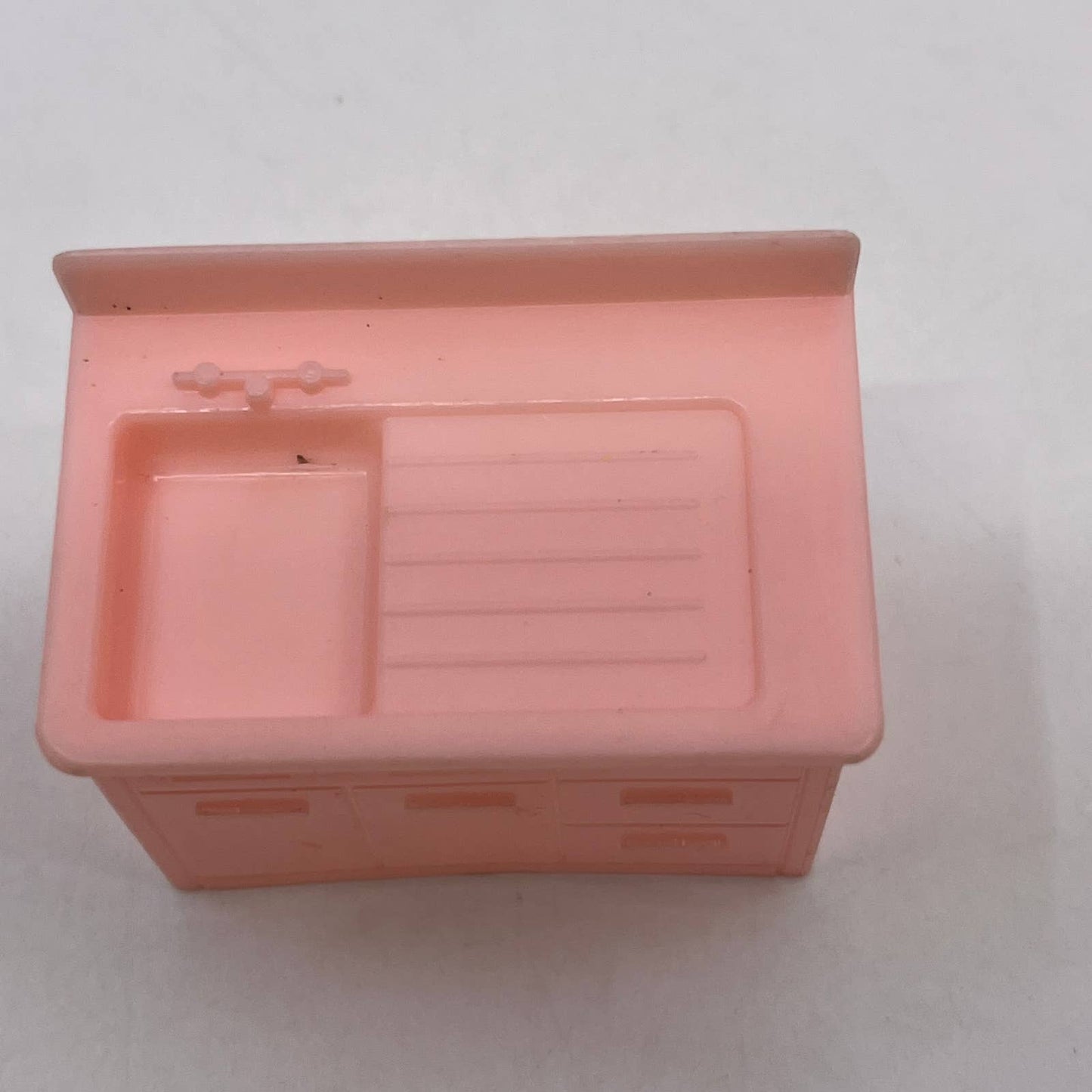 Vintage Dollhouse Miniature Furniture Allied Pink Bakelite KITCHEN SINK TC1