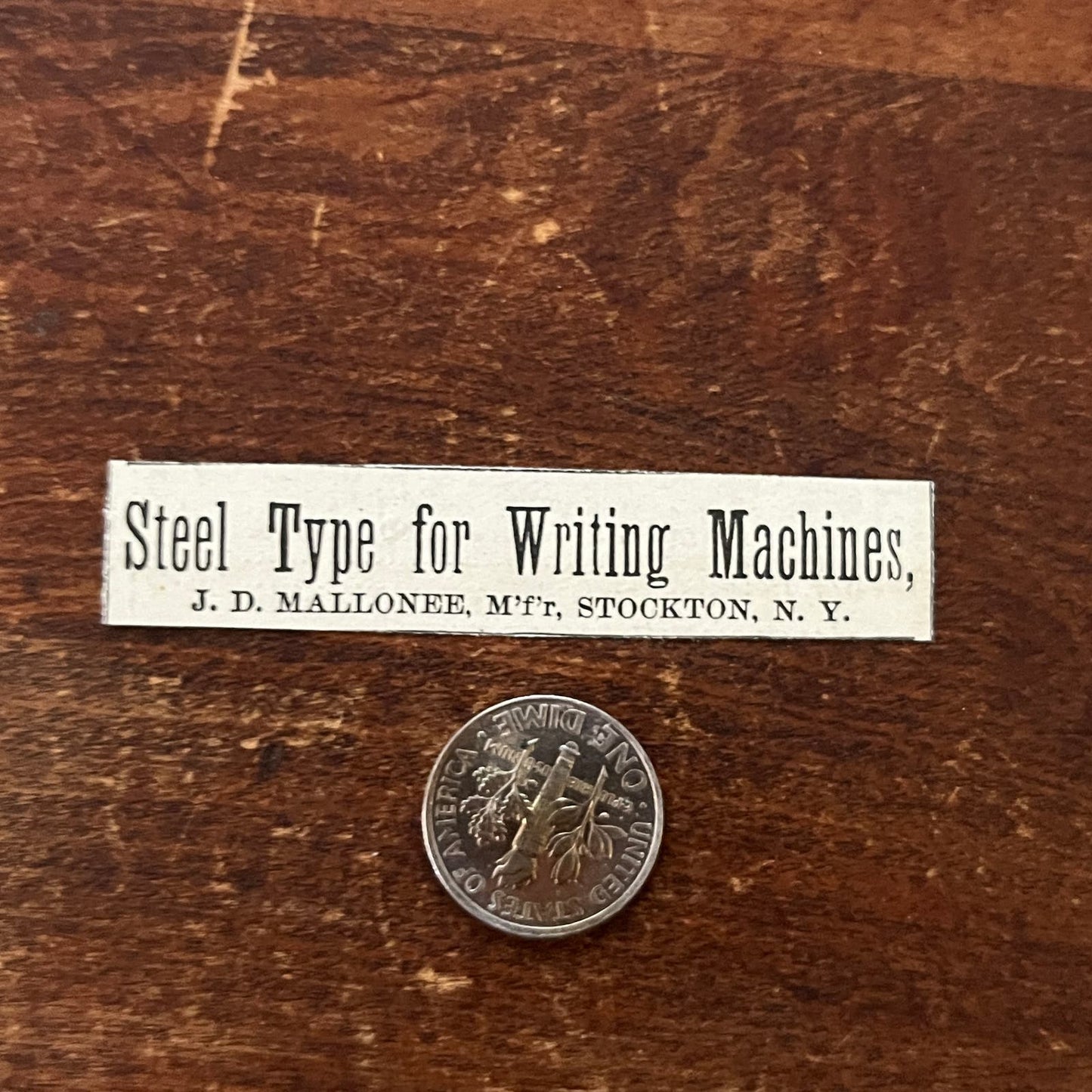 Steel Type Writing Machines JD Mallonee Stockton Original Advertisement AD8-P28