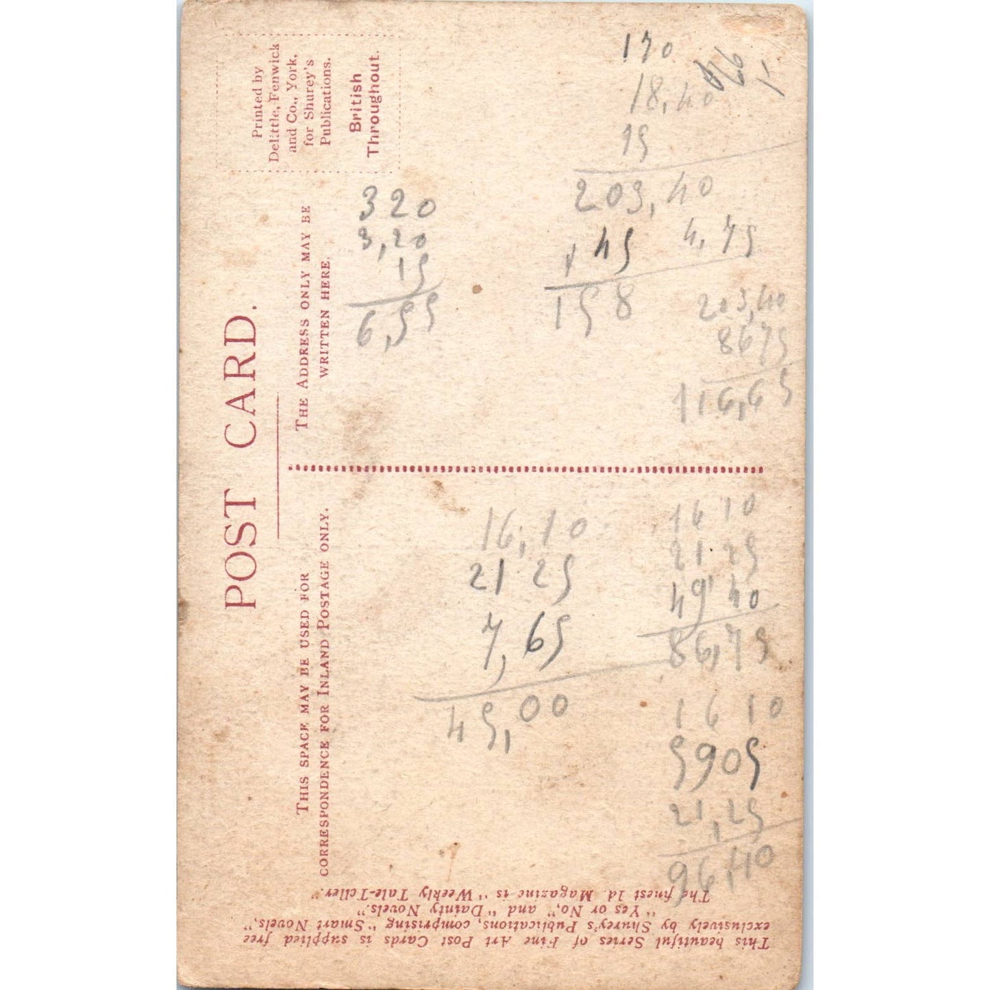 Sailing Boat Suez Canal c1910 Original Postcard TK1-20