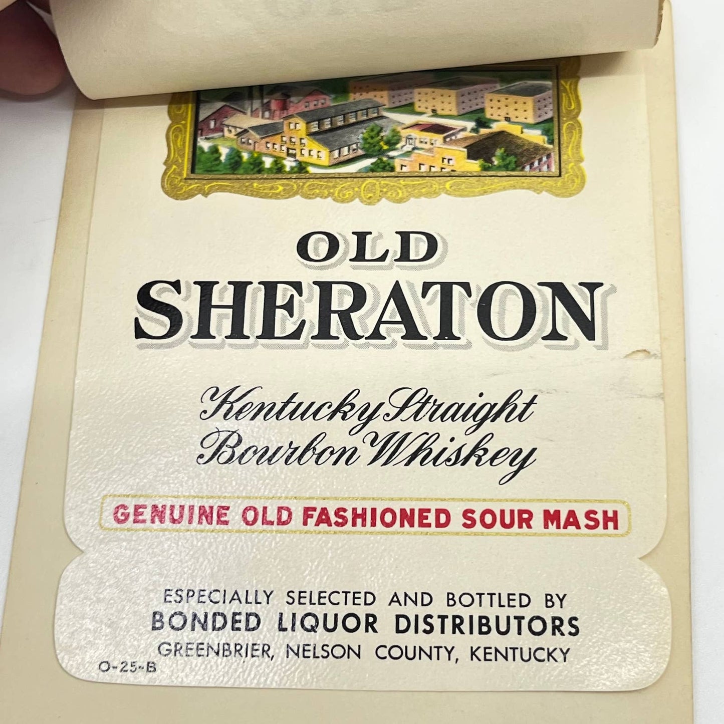 Old Sheraton Whiskey Label Set of 5 Double Springs Distillers Greenbrier KY