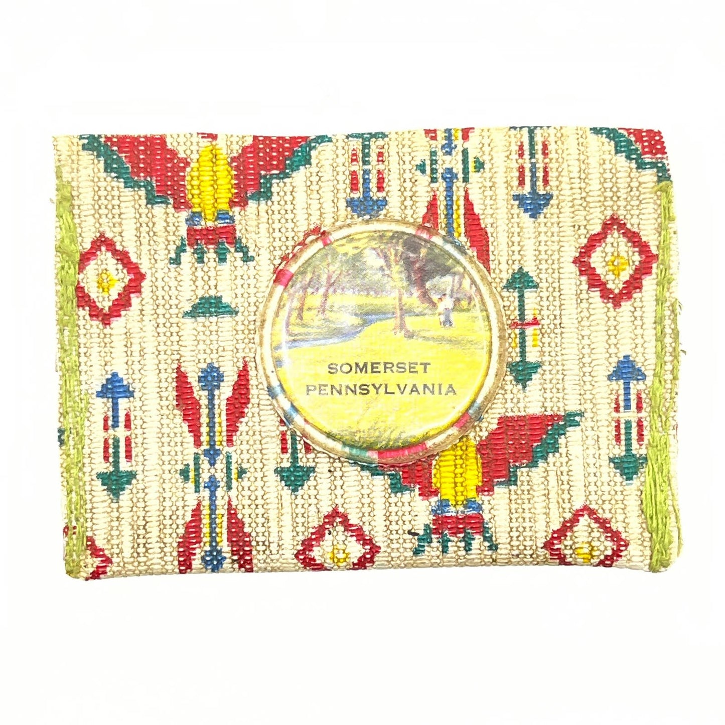 Vintage Somerset Pennsylvania Souvenir Coin Purse Pouch SD6