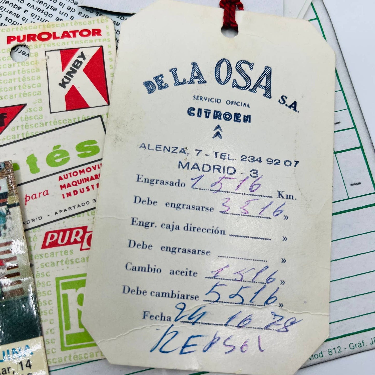 Huge Lot 1970s Citroën Records & Ephemera Servicentro Marquita Madrid Spain C2
