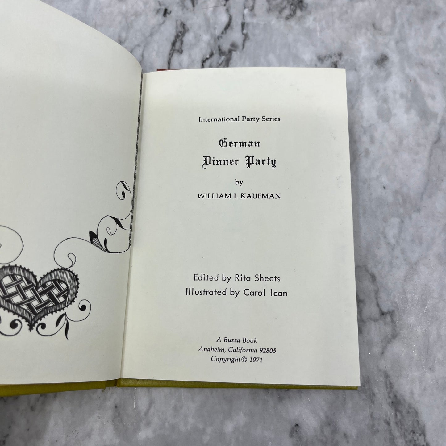 William I. Kaufman German Dinner Party (Int. Party Series) Hardcover H4-2