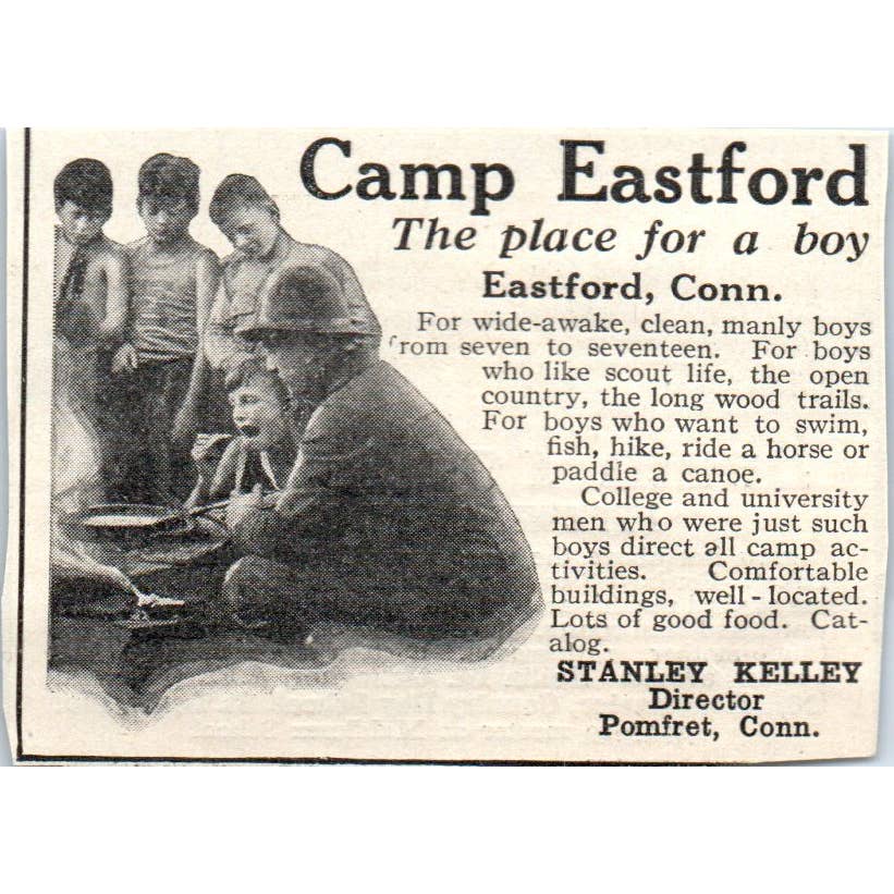 c1920 Harper's Ad - South Pond Cabins Fitzwilliam NH Rollin M. Gallagher EA3-2