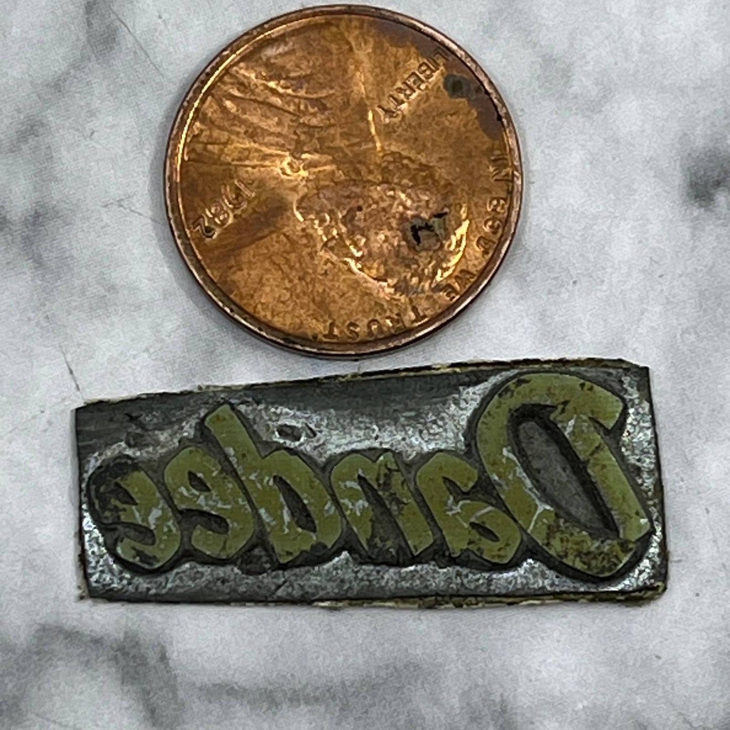 Vintage Printing Letterpress Printers Block Plate “Dandee” TJ58