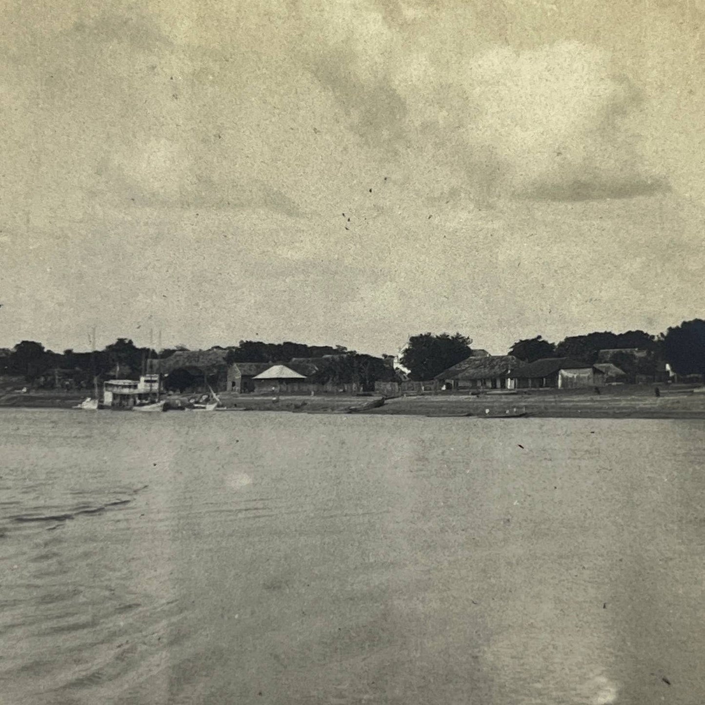 1903 Original Sepia Photograph Jonuta on the Usumacinta River Mexico AC7