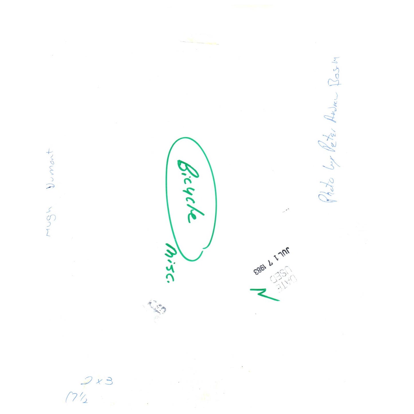 1983 Press Photo Cycling Hugh Dumont Dons Bicycle Helmet 8x10" AD3