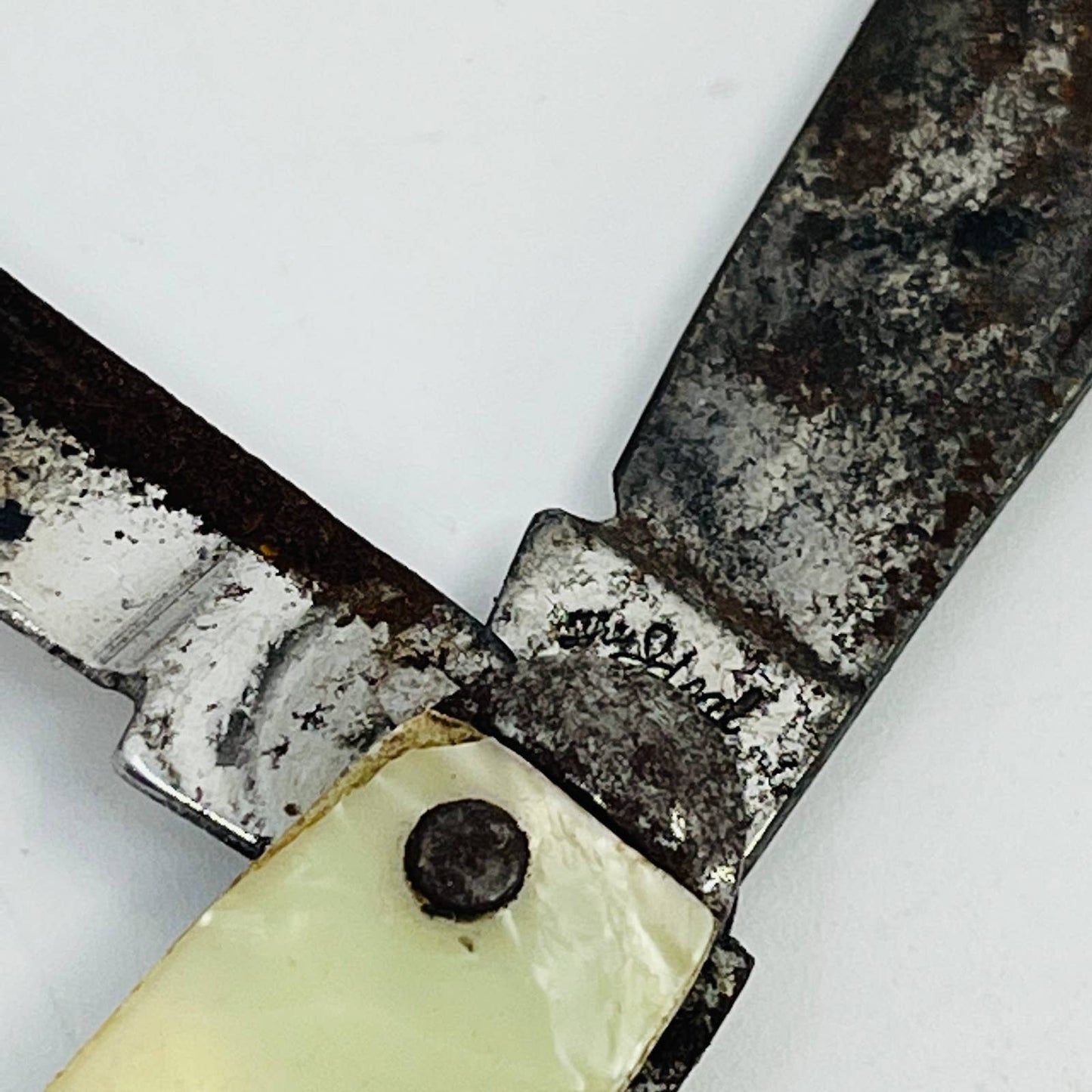 Vintage Souvenir Hershey Park PA Mother of Pearl Pocket Pen Knife Ideal 3” SC4