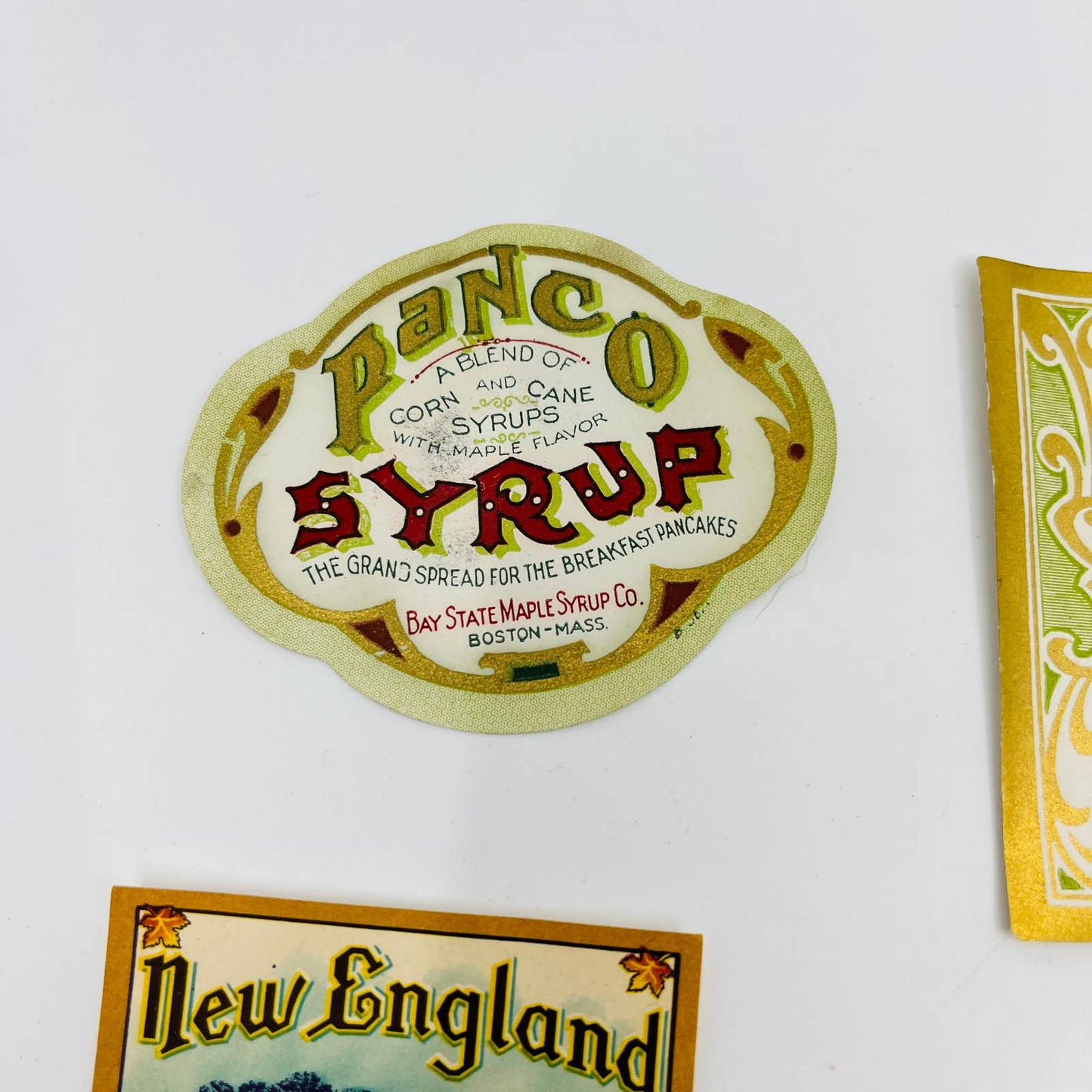 Vintage Lot of 7 Syrup Labels New England Vermont Boston SA7