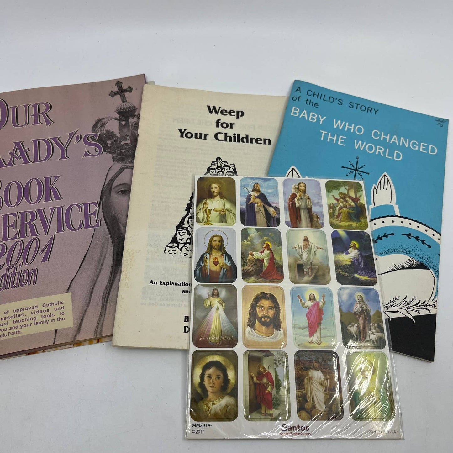 Huge Lot of Vintage Catholic Ephemera Relics Books & More SG5-5