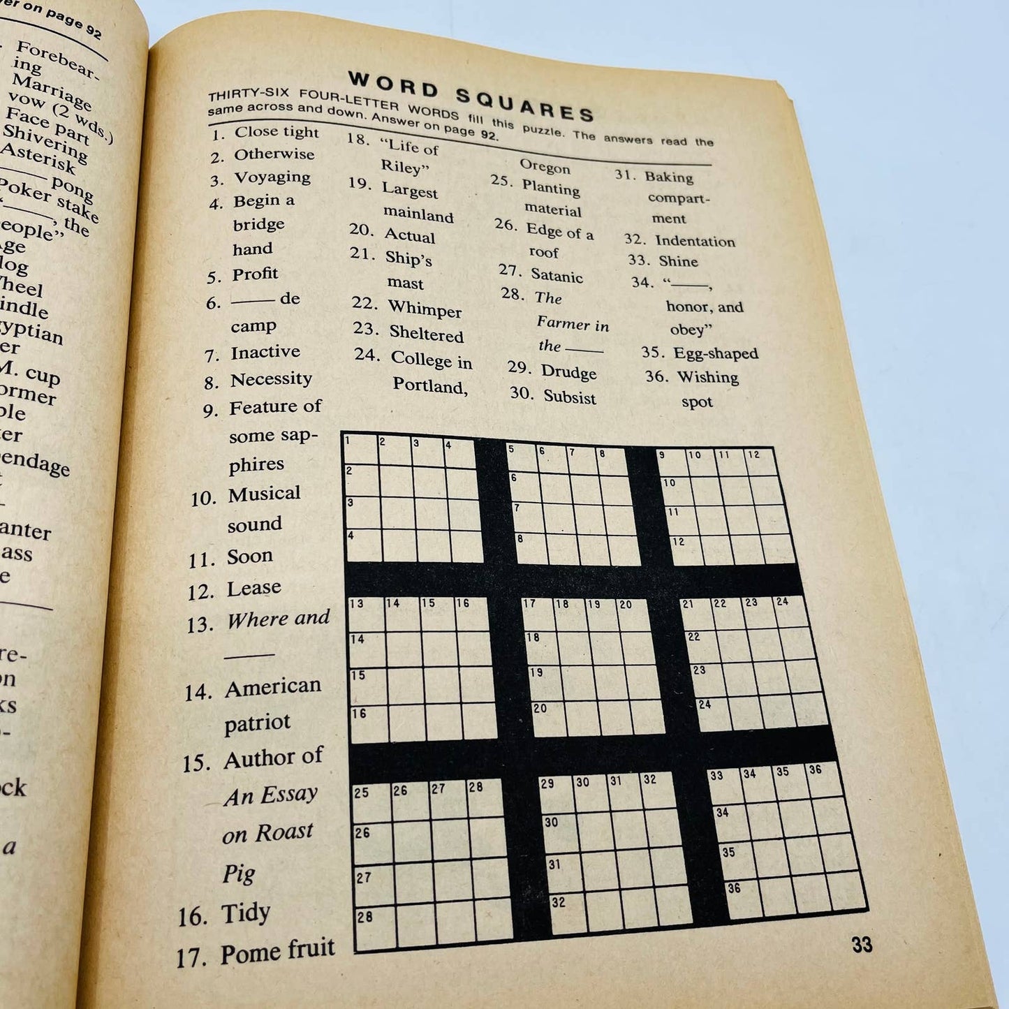 1981 NOS Finest Crossword Puzzles Book No. 9 UNUSED BA4