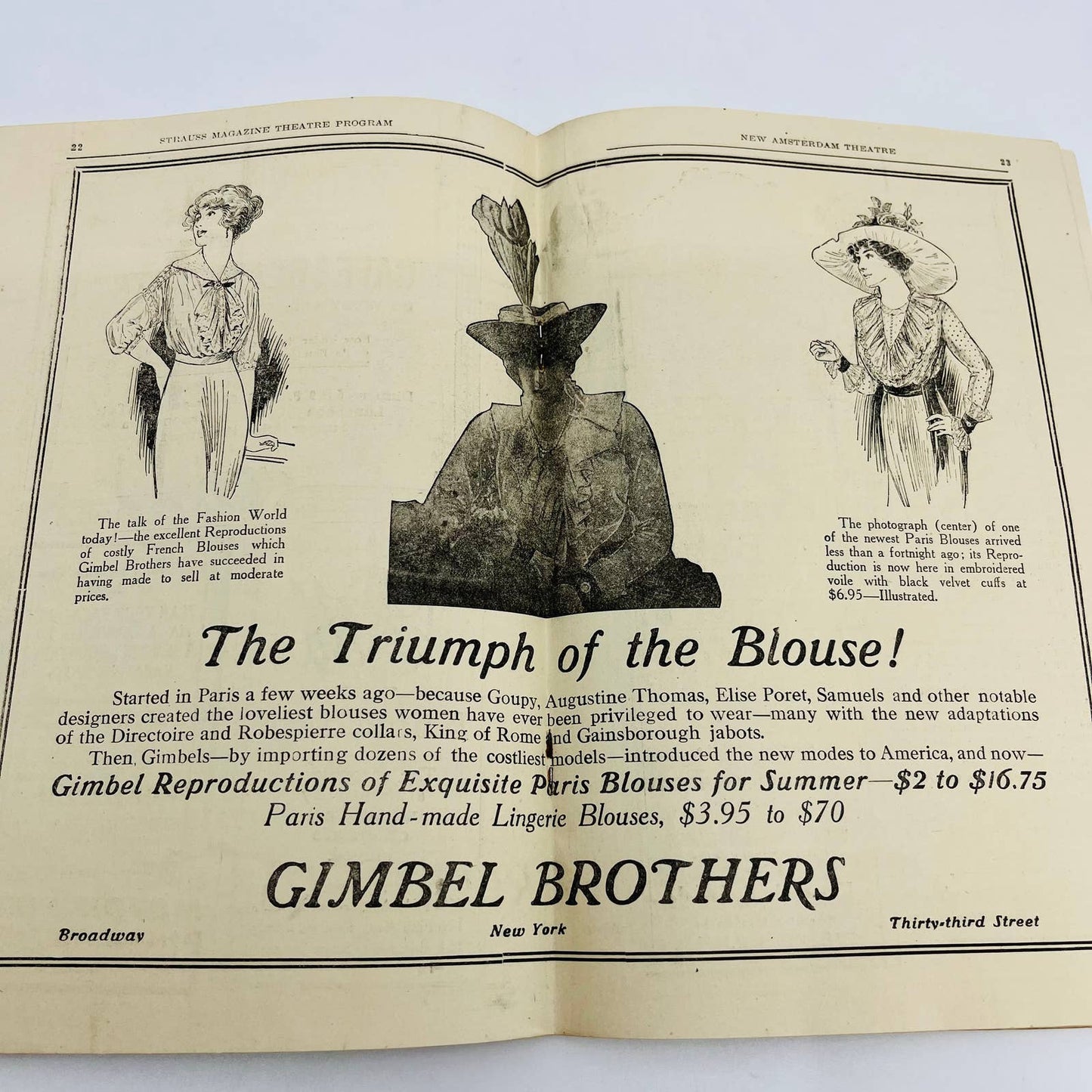 1912 New Amsterdam Theatre Souvenir Program NY Klaw & Erlanger TD6
