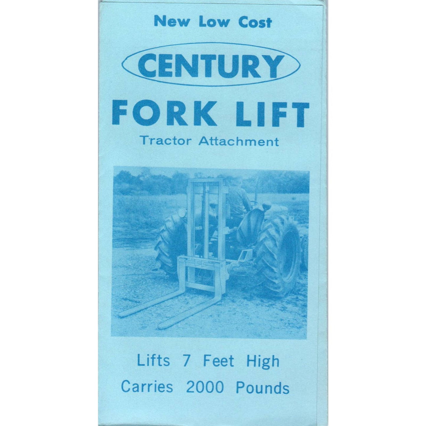 Vintage Fold Out Brochure Century Fork Lift Tractor Attachment SE5-2
