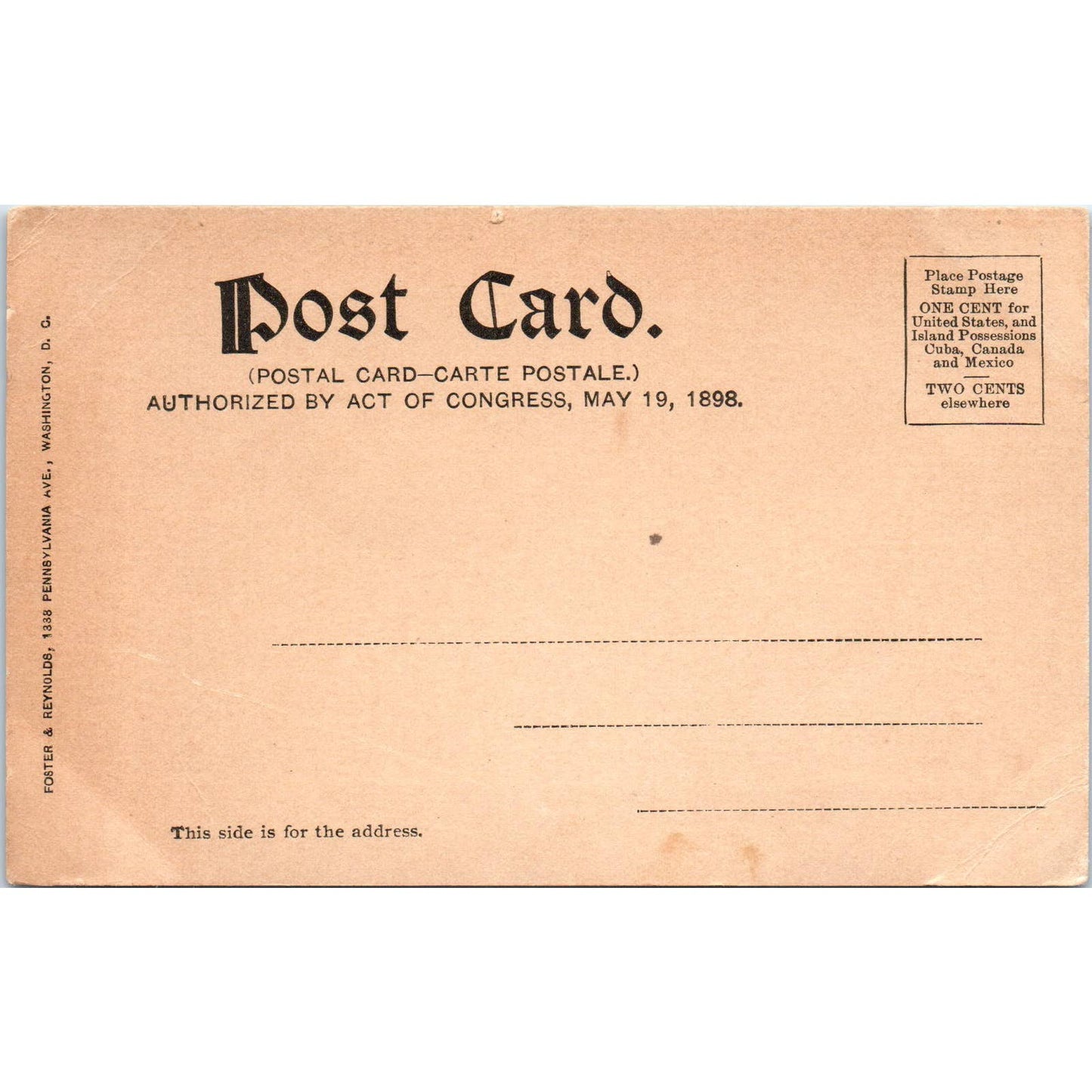 Bureau of Printing and Engraving 1905 Washington D.C. Original Postcard TK1-P2