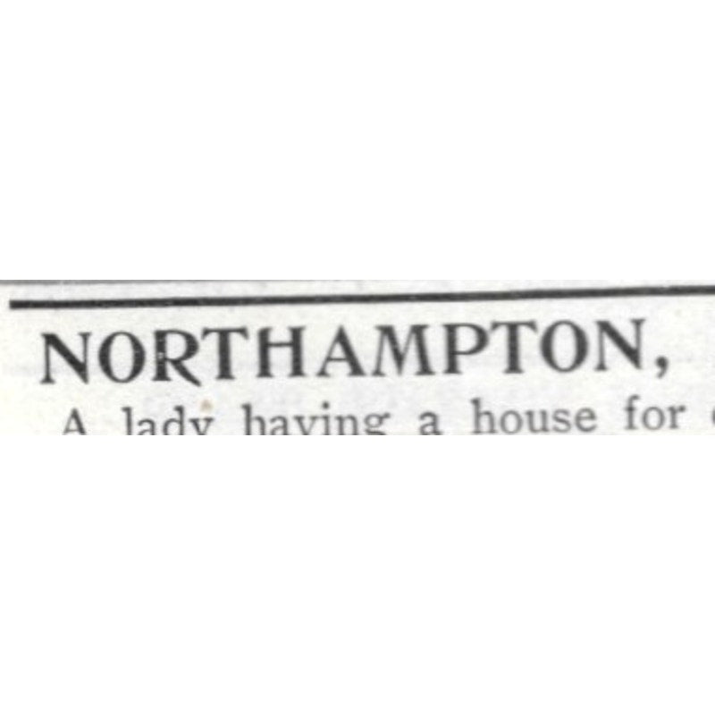 Northampton Mass Boarding House for Girls Address No. 3, 197 - 1903 Ad AK5-S29