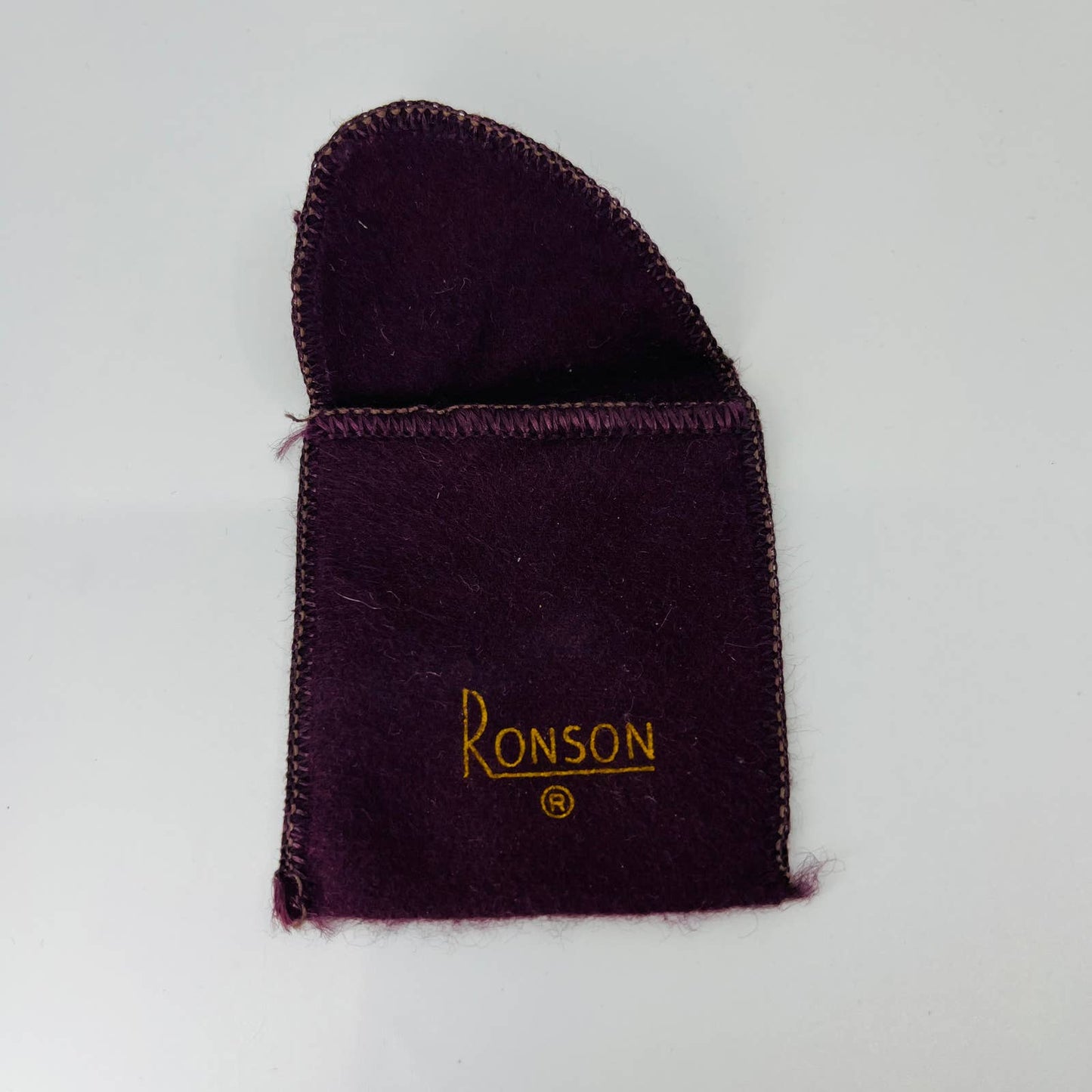 Vintage Maroon Felt RONSON Table Lighter Pouch 2.25 x 2.5” SB3