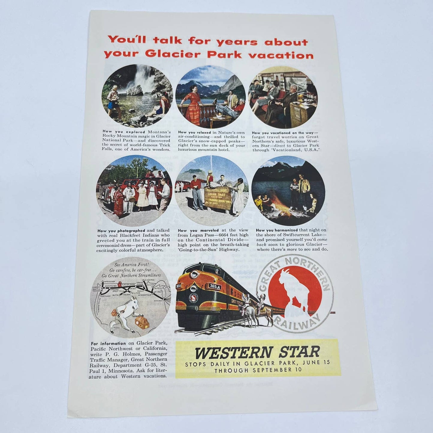 1920s Art Deco Railroad Ads Lot of 5 Union Pacific Santa Fe Western Star AB2