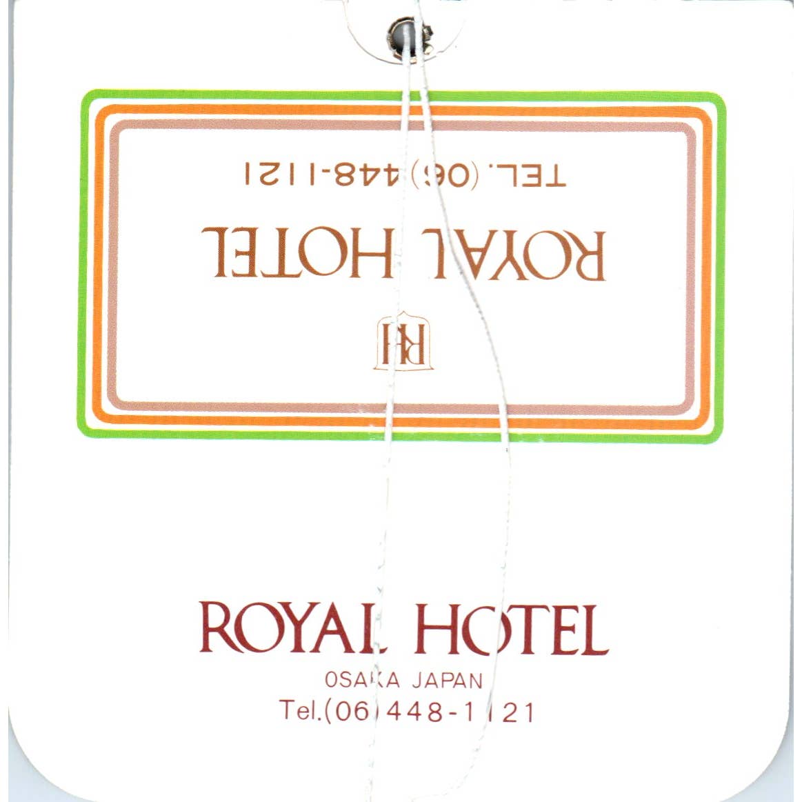 1970s Royal Hotel Osaka Japan LUGGAGE TAG SE5