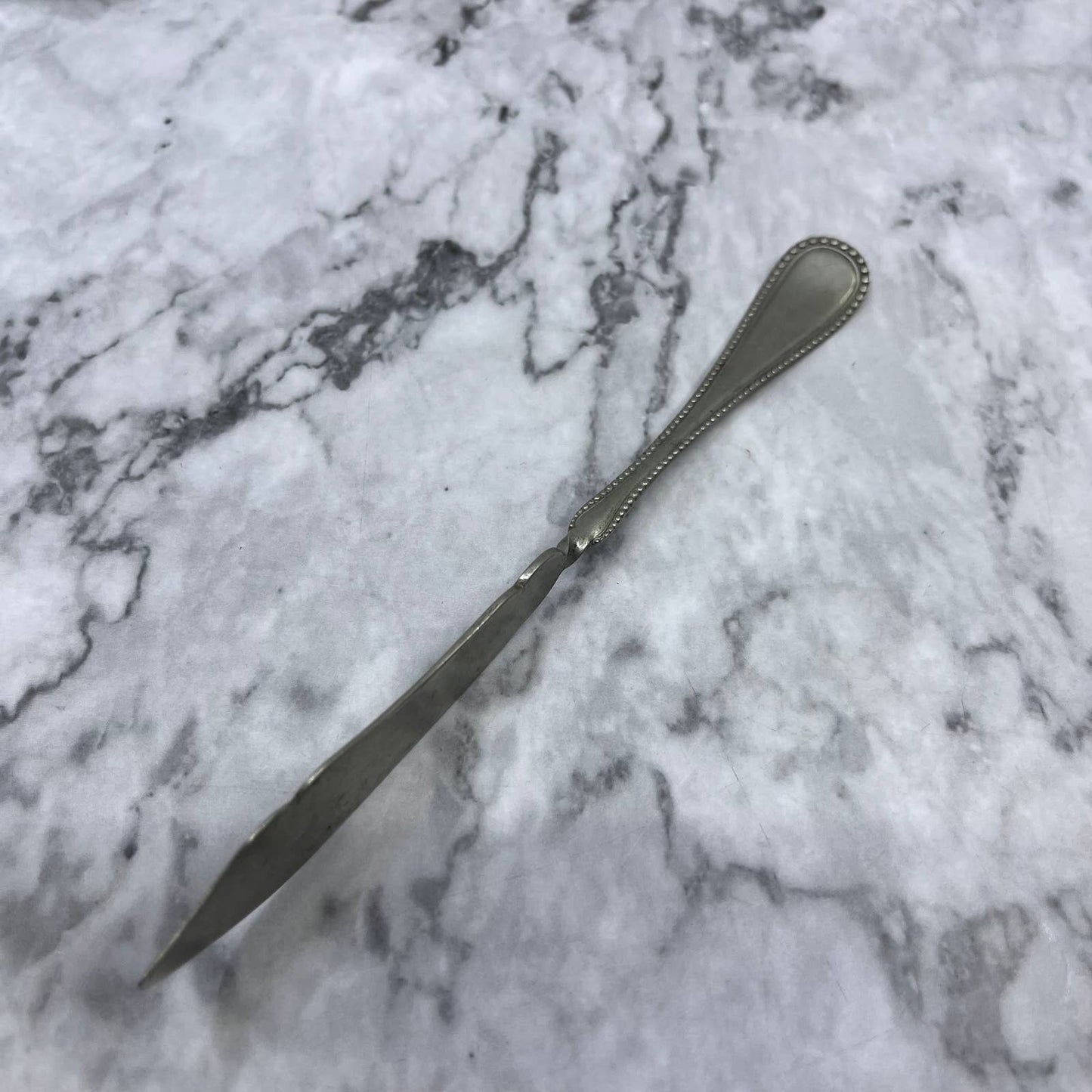 Antique MW & Co. Panama Silver Butter Knife SE6-11