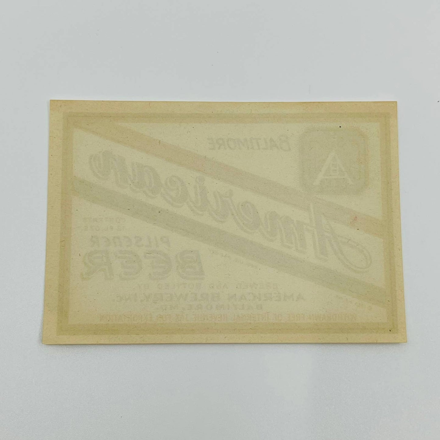 1933 American Brewery Baltimore MD American Pilsener Beer IRTP Beer Label SC1