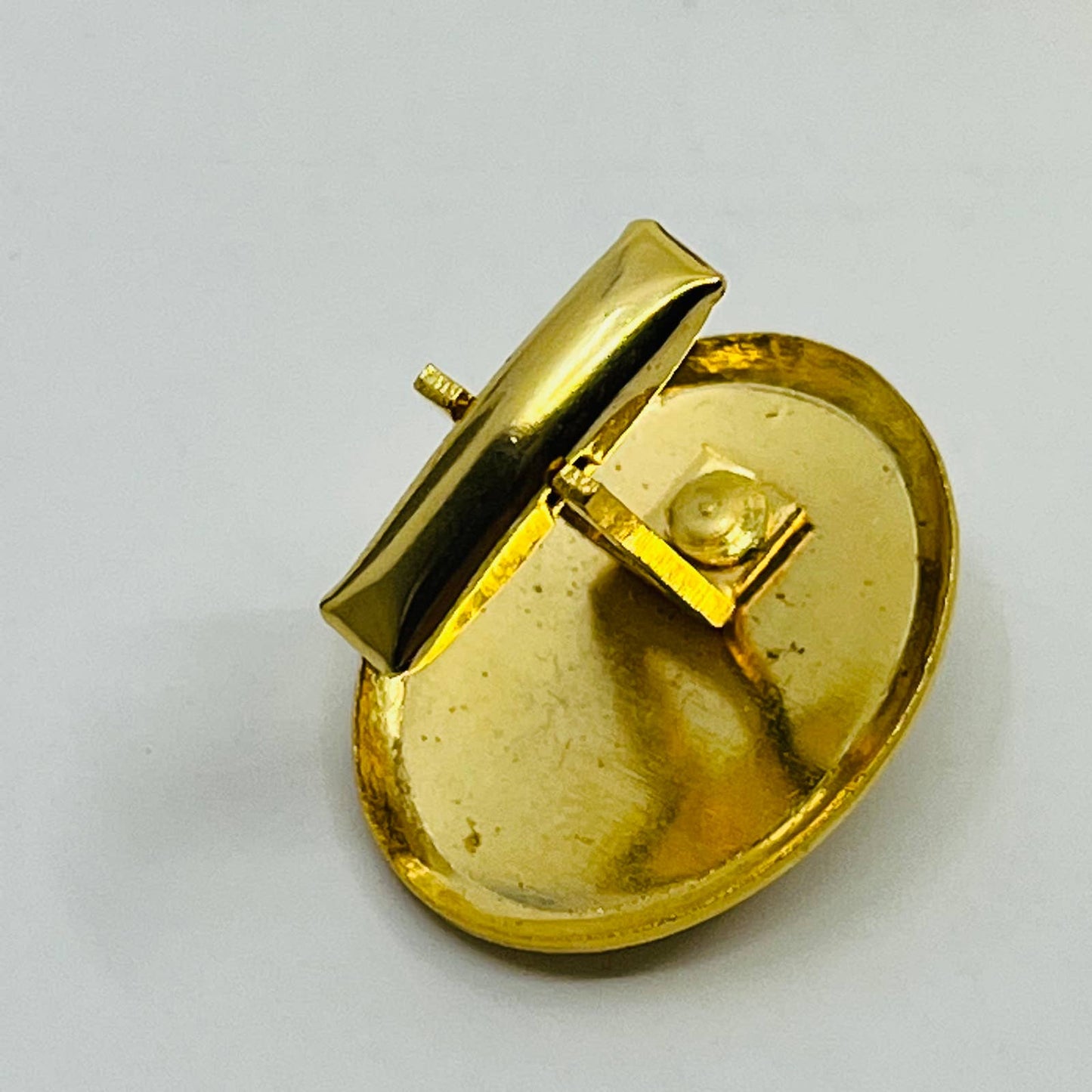Vintage Gold Tone and Faux Emerald Cufflinks and Tie Tack Set SC2
