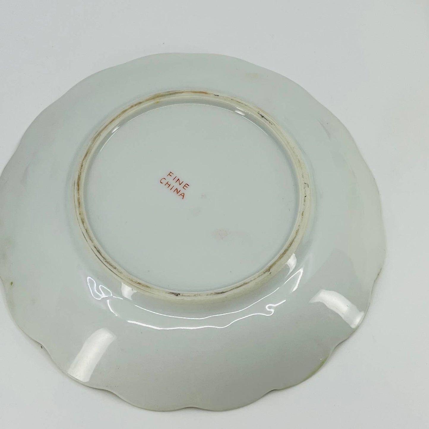 Midcentury Japan Footed Cup and Saucer Green Candy Stripe Swirl Gilt TD9