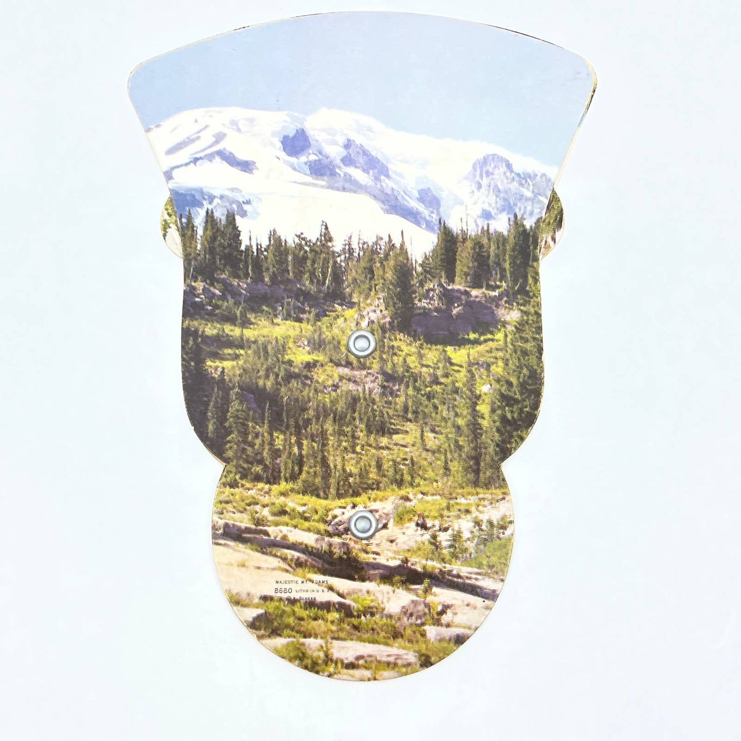 Antique Fold Out Advertising Fan Majestic Mt. Adams AC3