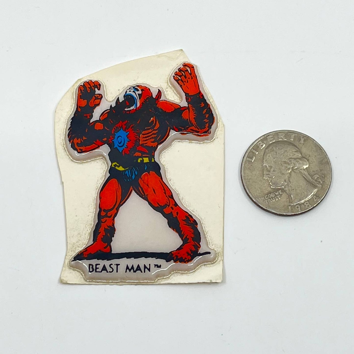 1980s BEAST MAN Masters Of The Universe HE-MAN Puffy Sticker MATTEL SC6