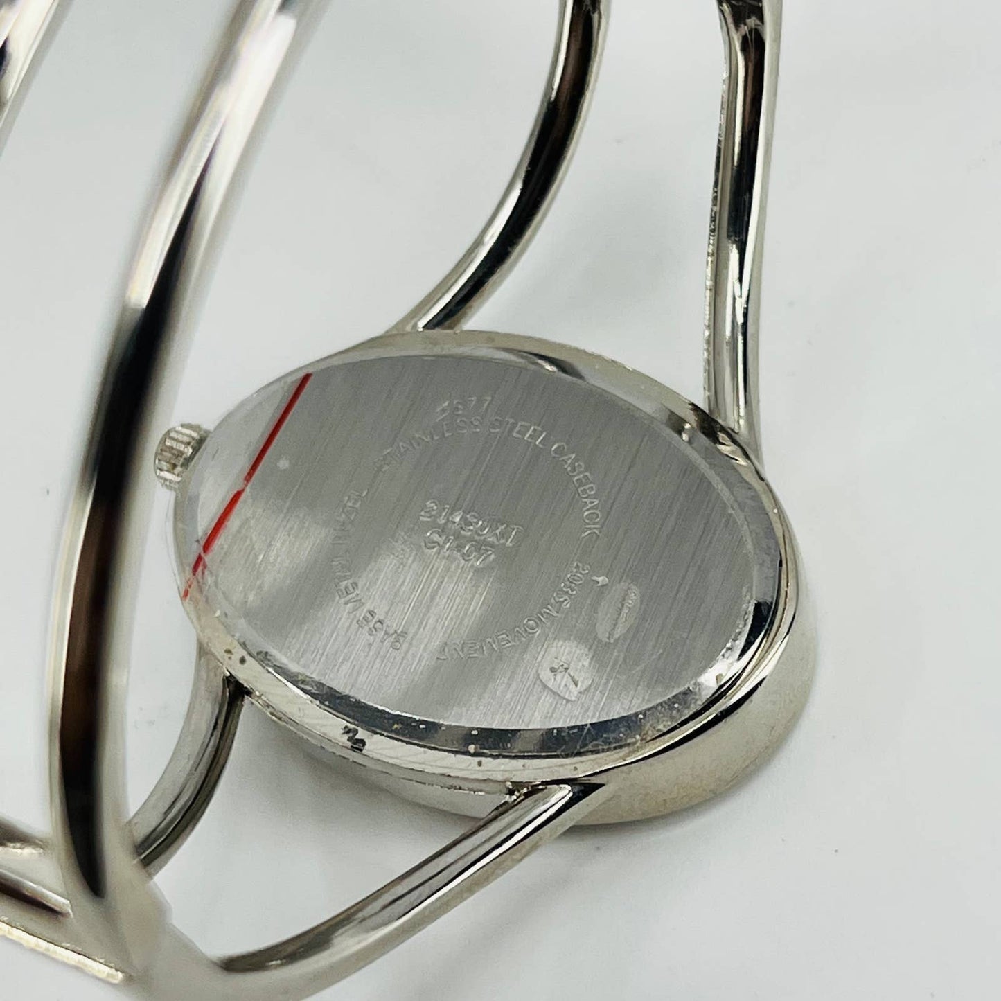 Vintage Silver Tone Watch Metal Bracelet Style Band SA9