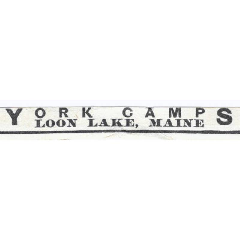 York Camps Loon Lake Maine - 1903 Original Ad TJ7-S
