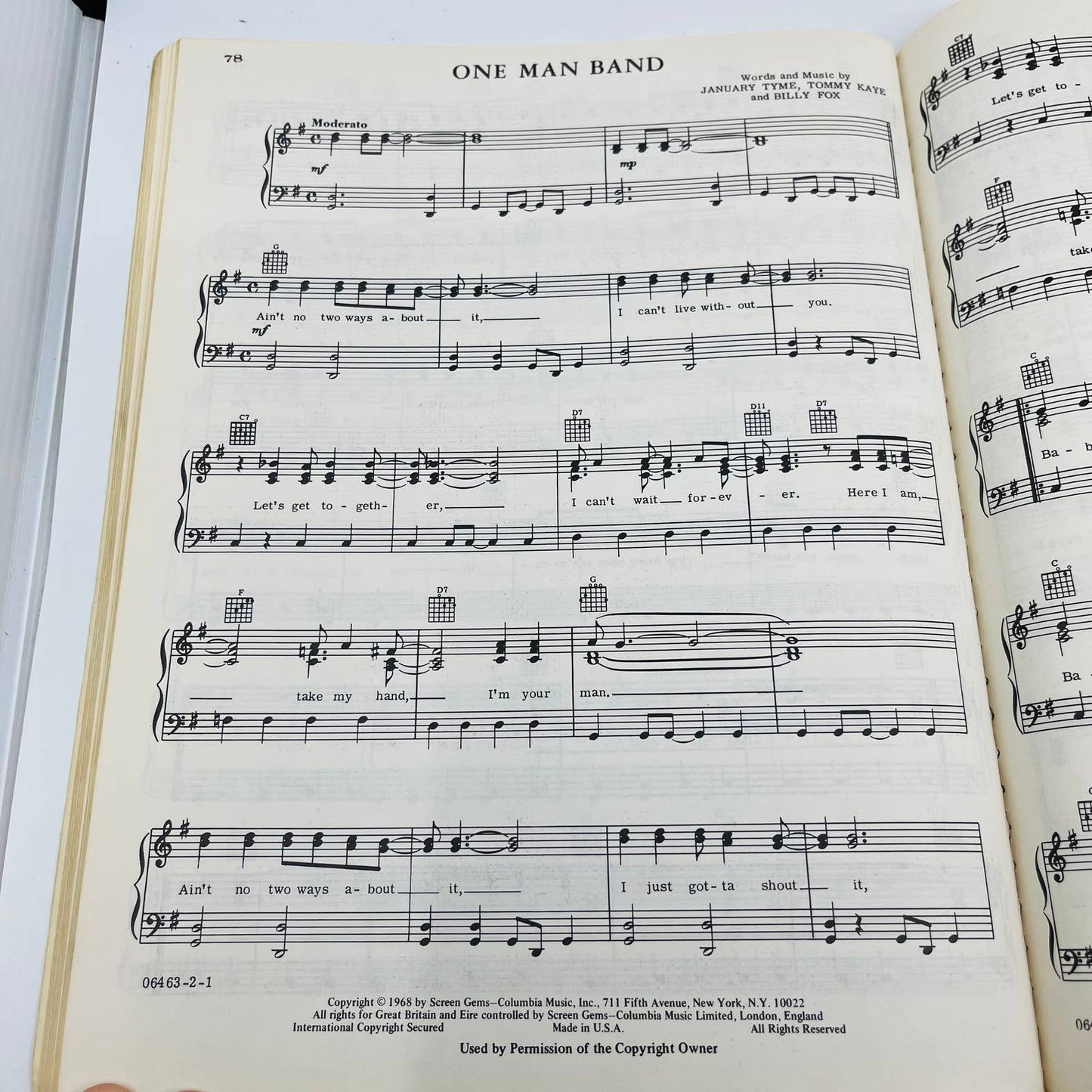 1971 Hit Parader 50 Swinging Sounds Sheet Music Book George Harrison CCR BA4