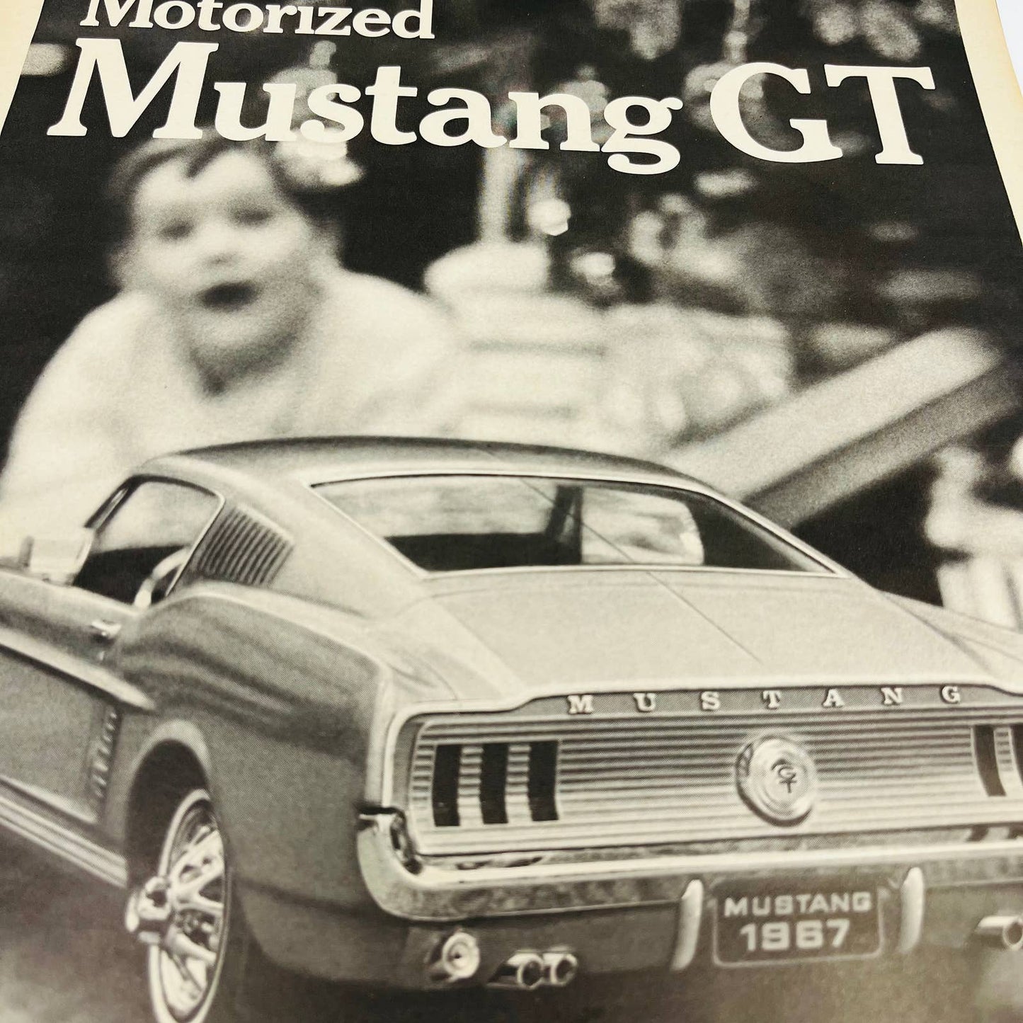 1967 Motorized Mustang GT Model Ad Dealership Giveaway 10x13 BA1