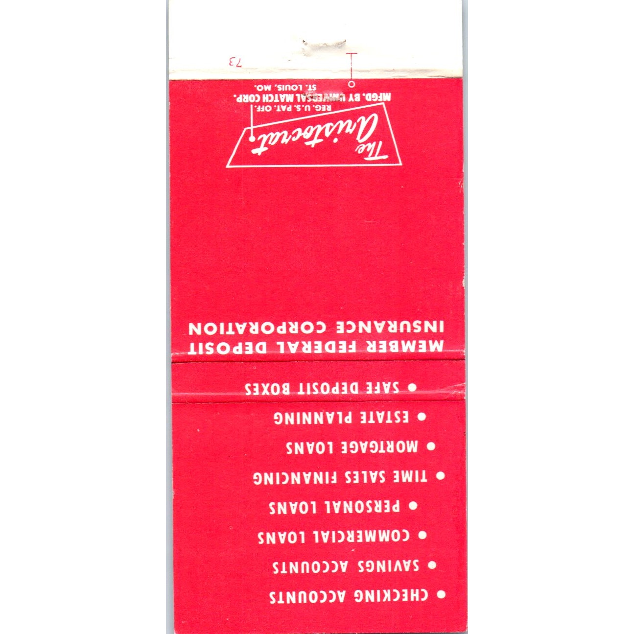 State Bank of Albany New York State Advertising Matchbook Cover MM9-7