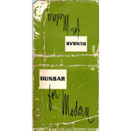 Dunbar Modern Furniture Berne Indiana Advertising Matchbook Cover SA9-M6