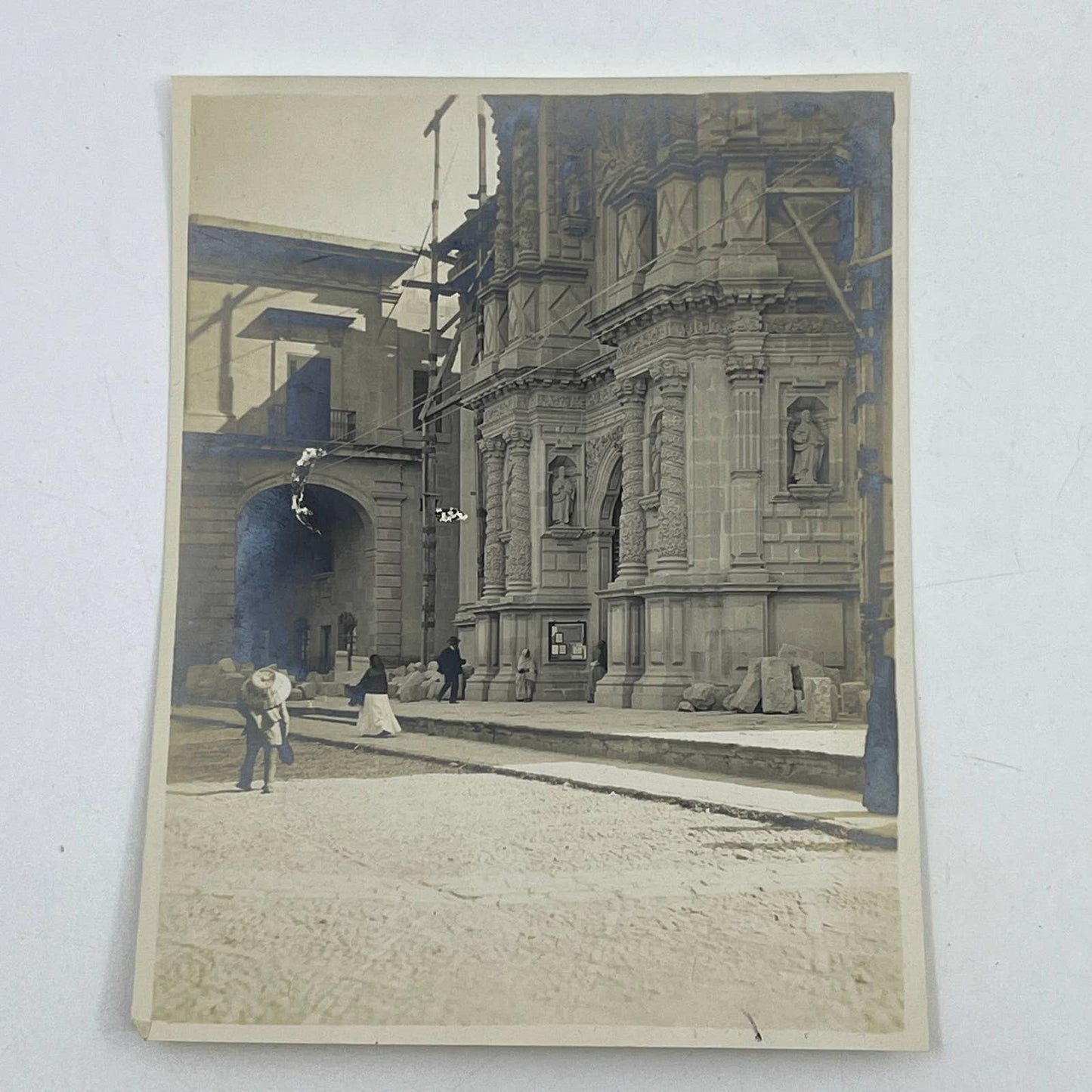 1903 Original Sepia Photograph The Cathedral in San Luis Potosi Mexico AC7