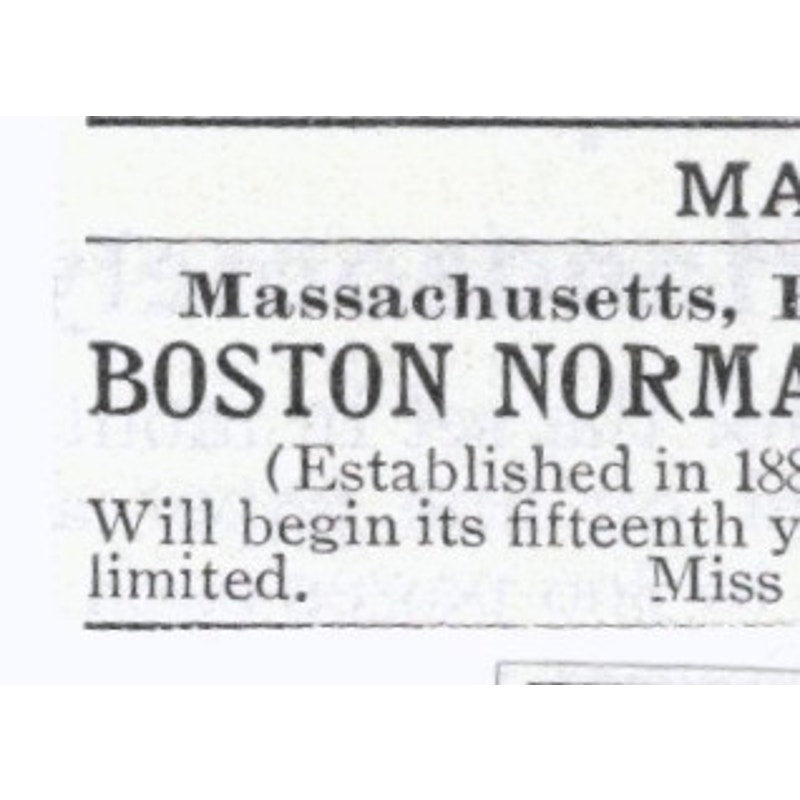 Boston Normal School of Gymnastics Amy Morris Homans - 1903 Original Ad AK5-S33
