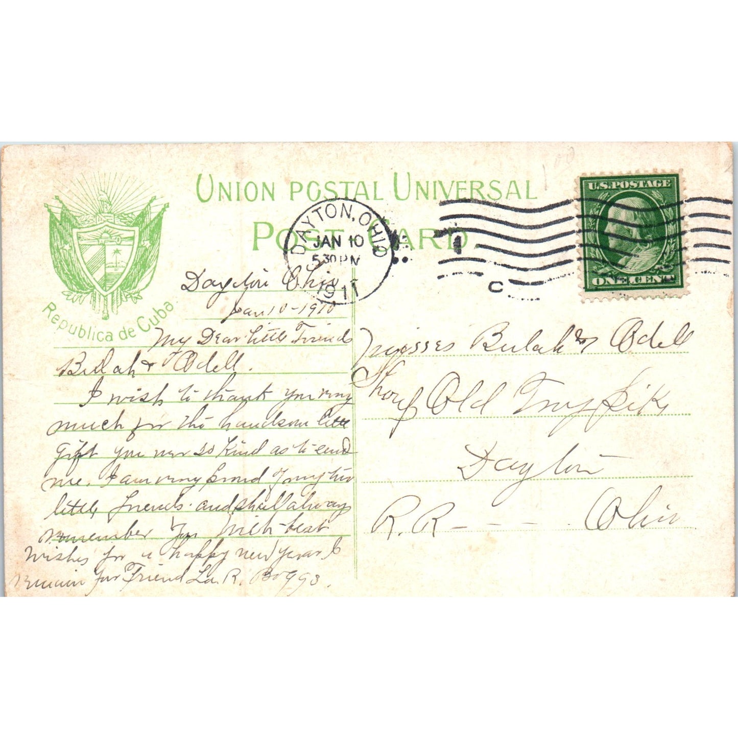 Promenade 1911 Havana Cuba Original Postcard P3-1