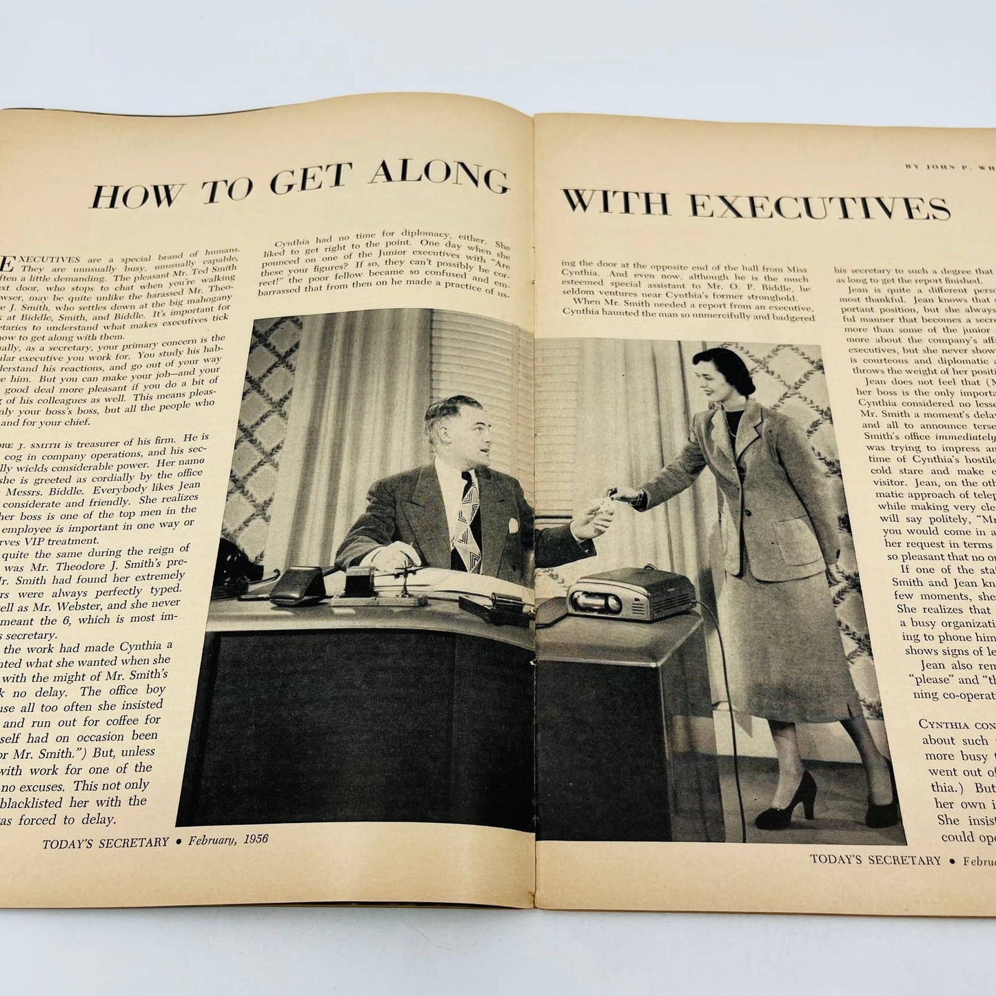 VTG Today's Secretary Magazine February 1956 Overseas Jobs Fashion Shorthand BA2