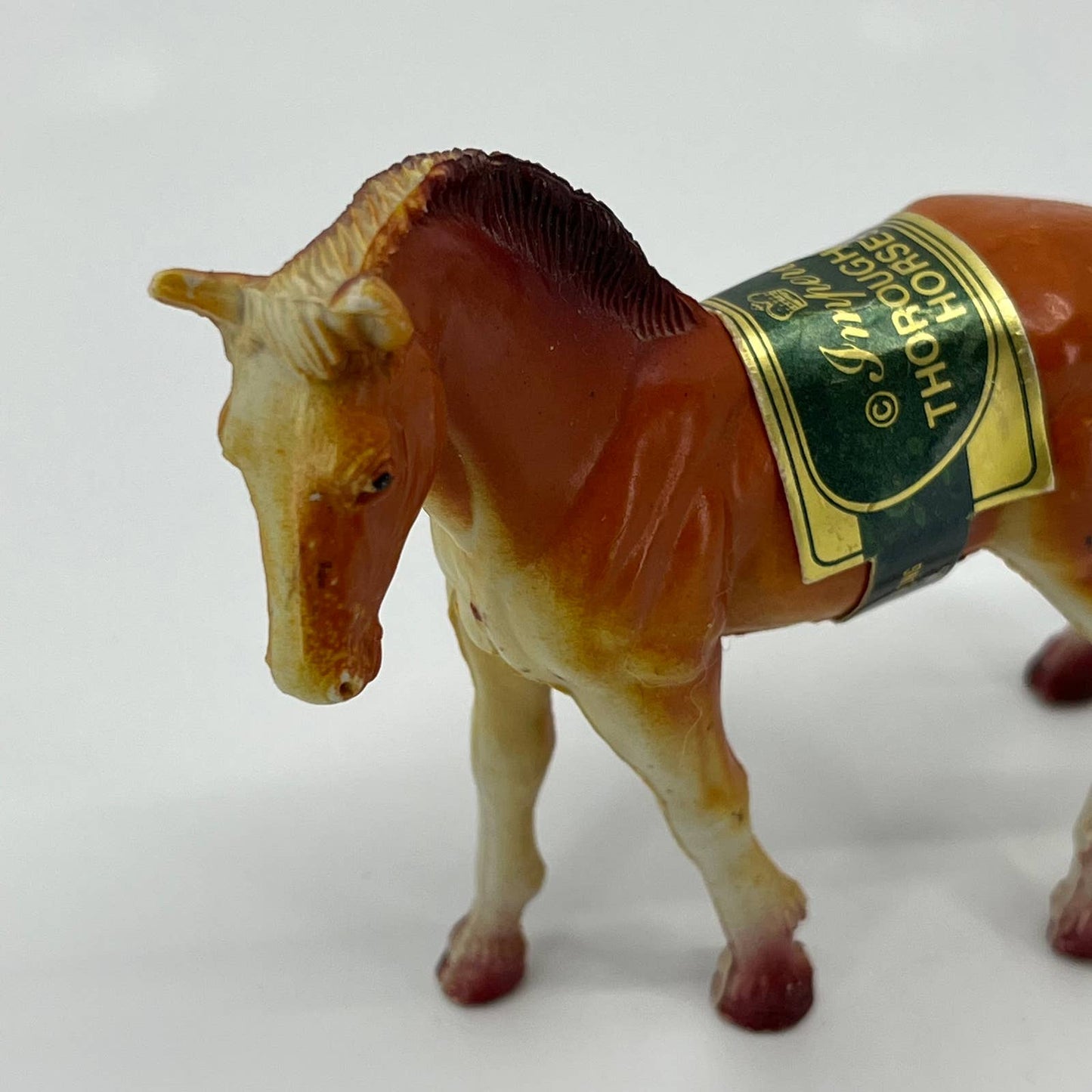 Vintage 1975 Rubber #7234 Imperial Thoroughbred Horse Figurine With Label SA2