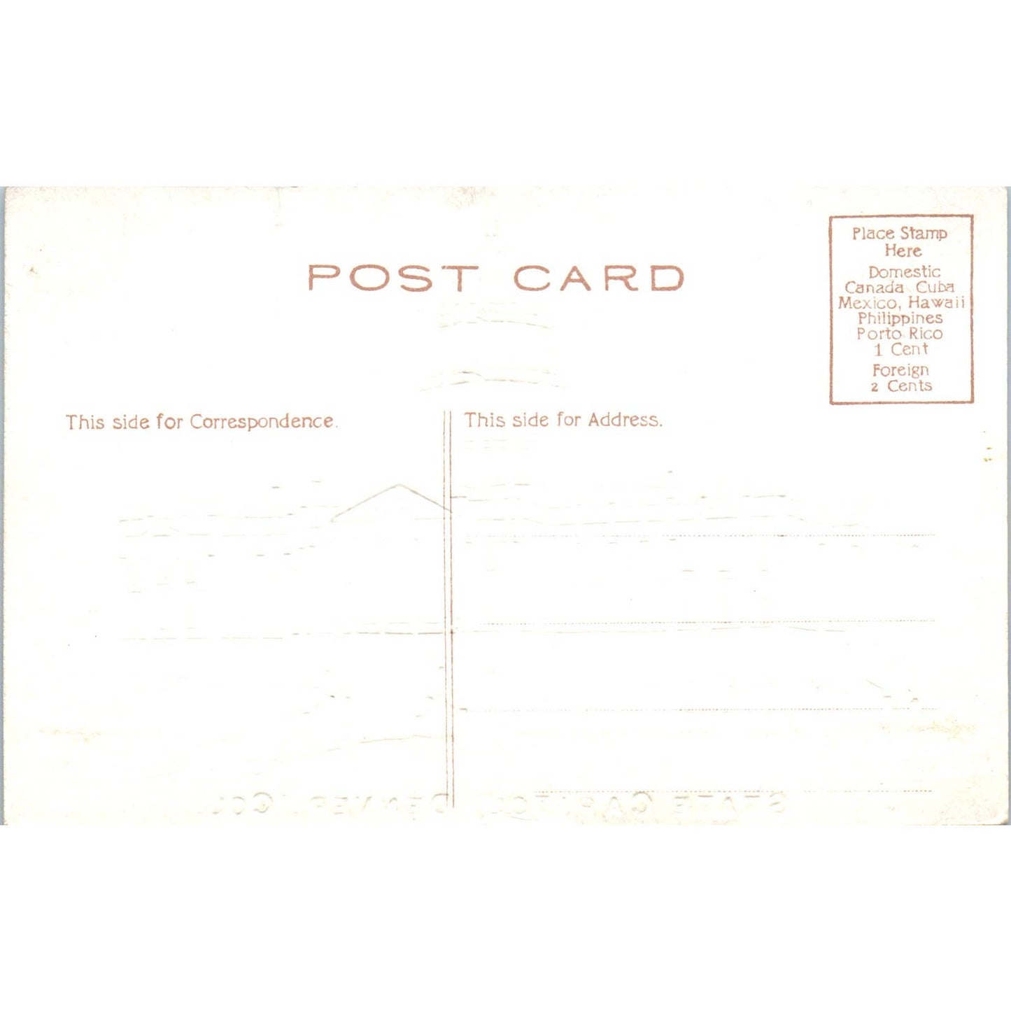 c1910 State Capitol Embossed Gilt Denver Colorado Original Postcard TK1-29