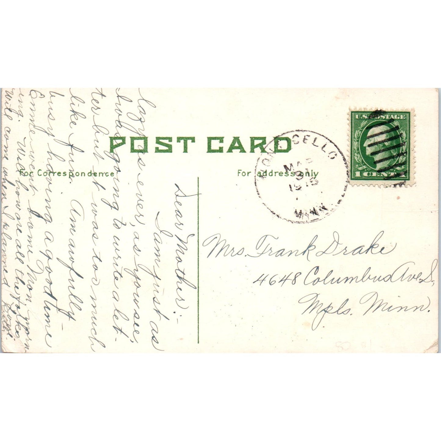 Xtra Long Letter Vacation Checklist 1910 Original Postcard PB1