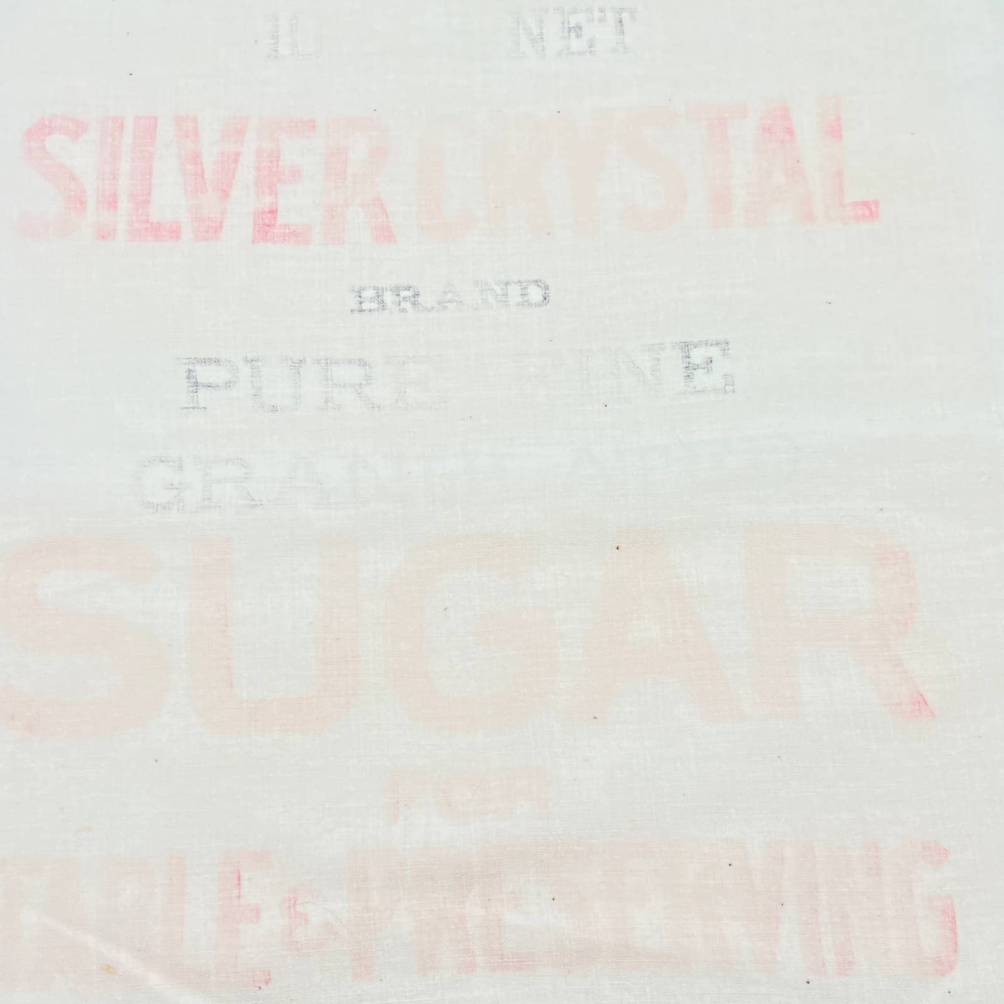 Vintage Sugar Sack - Silver Crystal Great Western Sugar Co Denver 15" TF5-3