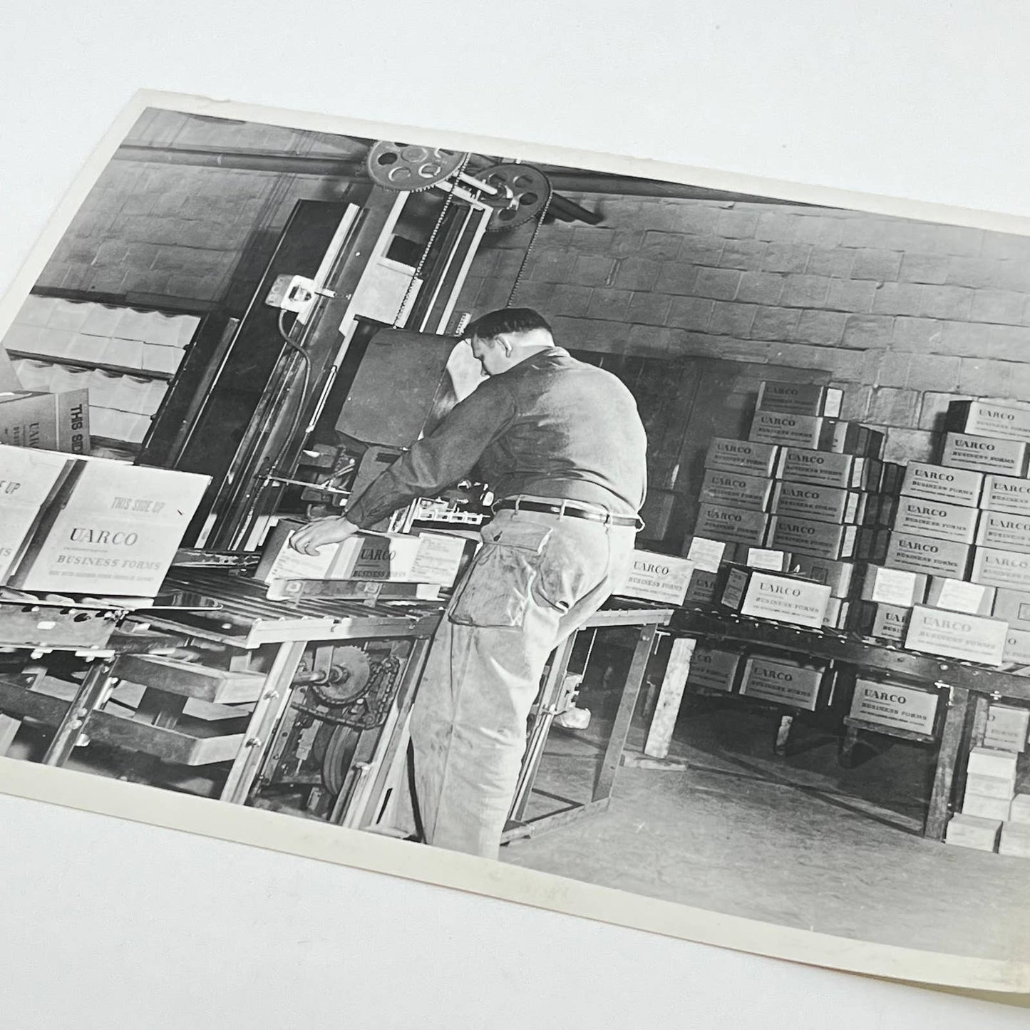 1940s Assembly Line Manufacturing Photo Uarco Business Forms Chicago IL AA7-25