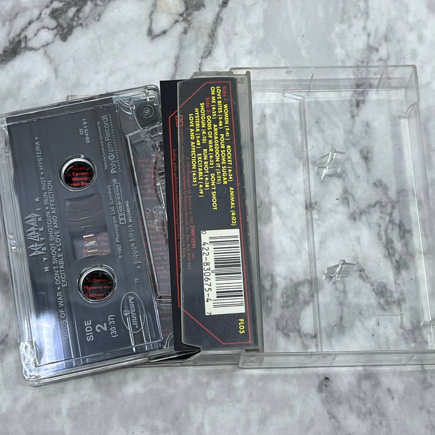 Def Leppard Hysteria Cassette Tape TJ5-72