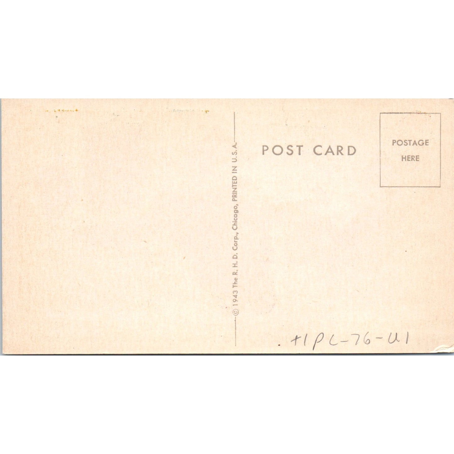 1943 WW2 R.H.D. Corp U.S. Army Comic Original Postcard P1-13-1