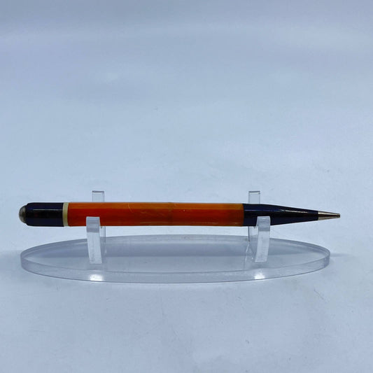 Vintage Mechanical Pencil Celluloid Apricot and Wood Tone SD7