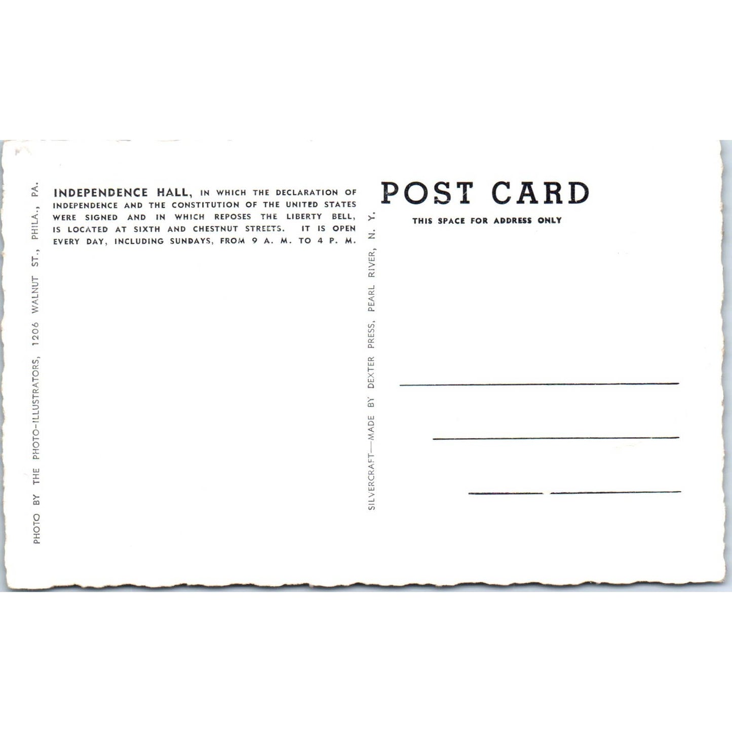 Vintage Postcard Independence Hall and Square Philadelphia PA TD9-P1